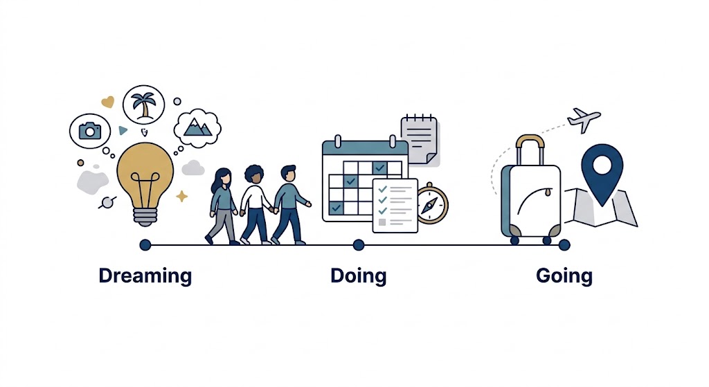 Dreaming, Doing, Going Lifecycle Flow